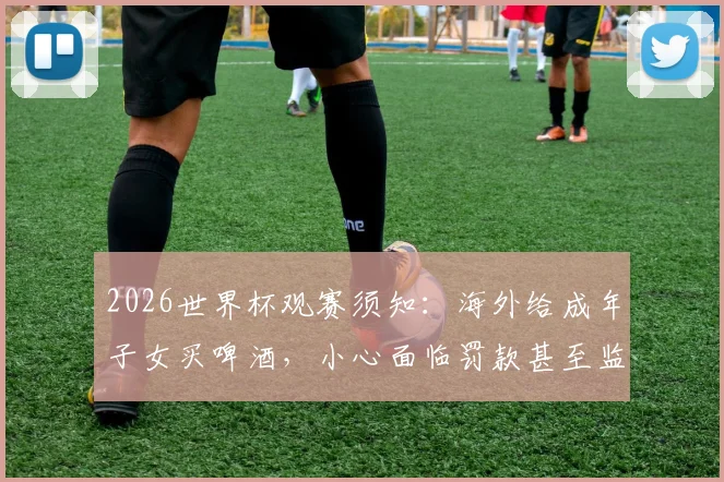 2026世界杯观赛须知：海外给成年子女买啤酒，小心面临罚款甚至监禁风险